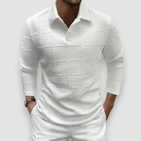 Rian | Knitted Polo Shirt – Weiß