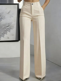 Hodit - Stylische Stretch Hose Mit Hoher Taille – Aprikose
