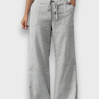 Karina – Hose mit feinen Streifen – Grau