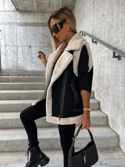 Farie | Ärmelloser Wollmantel
