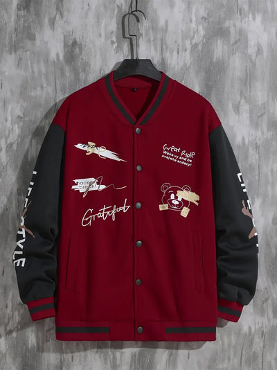 Coli | Collegejacke mit Hipster-Buchstabenmuster