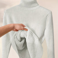 Élise – lässiger und minimalistischer Rollkragenpullover – Weiß