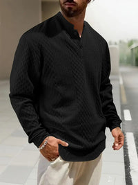 Warriner – Langärmliges Sweatshirt Mit Geometrischem Muster – Schwarz
