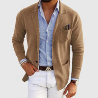 Moderne Herren Strickjacke | Leichter Cardigan Mit Taschen – Beige