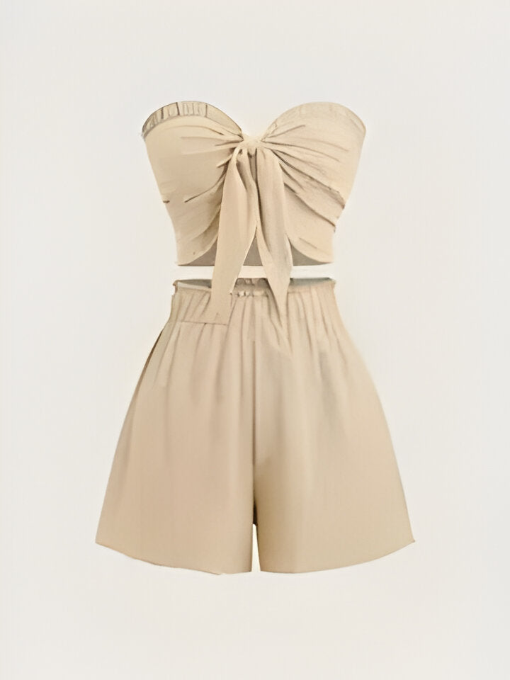 Audrina |  Romantisches Date am Meer Top + Shorts Slim Fit