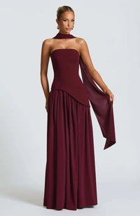 Elfriede | Brautmutterkleid ärmelloses A-Linien Maxi-Abendkleid mit Beinschlitz – 2