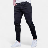 Ermes™ | Slim Fit Jeans mit Zerrissenen Design – Schwarz