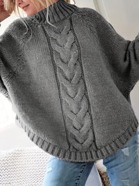 Zopfmuster-Pullover – Mühelose Wärme mit schicker Eleganz – Grau