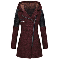 Rosemary | Winterjacke – Dunkelrot (mit Samtkapuze)