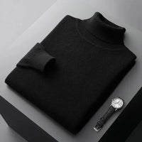Rollkragenpullover Herren Klassisch | Schlichtes Design – Schwarz