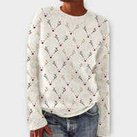 Mia | Damenpullover festlich & gemütlich – Weiß