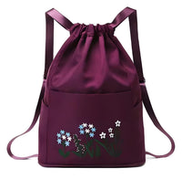 Praktischer, leichter Rucksack für Damen | Kordelzug – Kastanienbraun