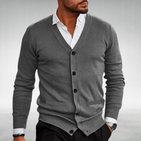 REINHARD - STRICKJACKE MIT KNÖPFEN – Grau