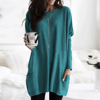 NINA - ÜBERGROßER PULLOVER – Elektrisch blau