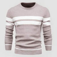 SALVATORE - ENG ANLIEGENDER STRICKPULLOVER – Beige