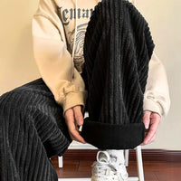 KONRAD - WEITE CORDHOSE MIT WÄRMEFUNKTION – Schwarz