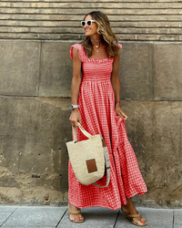 Belle | Fröhliches Retro-Sommerkleid – Rot