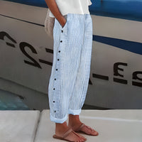 Dagny | Leichte Leinenhose – Blau