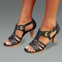 Wiebke | Romantische Sandalen mit offenen Zehen – Bequem und Stylisch – Schwarz