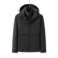 Damen Skijacke | 3-in-1 Winterjacke mit Abnehmbarer Innenjacke – Schwarz