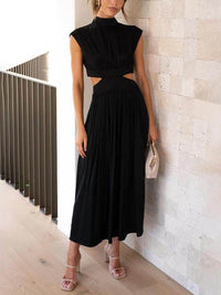Melody | Elegantes Midikleid – Schwarz