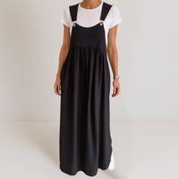 Ellis™ | Bequemer Jumpsuit mit Hosenträgern – Schwarz