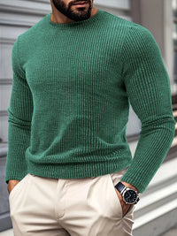 Kaufman – Lässiger Langarm Strick Pullover – Grün