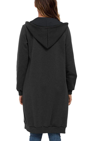 Vyralie | Übergroßes Sweatshirt mit langer Kapuze und Reißverschluss