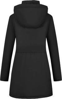 Wendbare Damen-Pufferjacke für Herbst und Winter – Schwarz Parka
