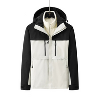 Damen Skijacke | 3-in-1 Winterjacke mit Abnehmbarer Innenjacke – Weiß