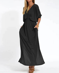 LANI | VINTAGE MAXIKLEID – Schwarz