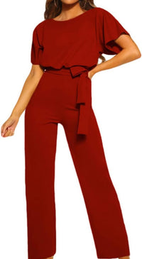 Giselle - Eleganter Freizeit-Jumpsuit – Rot