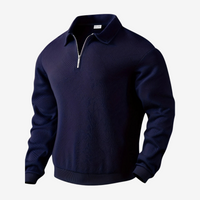 Cédric | Premium Zip Pullover – Marine