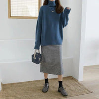 Nina | Trendiger Rollkragenpullover für Damen – Blau