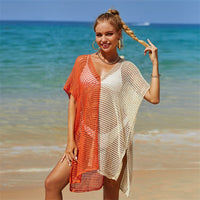 Sandra | Hohles Bikini Überhemd – Orange Gelb