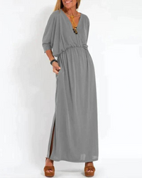 LANI | VINTAGE MAXIKLEID – Hellgrau