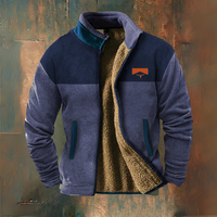 Alban® | Lässige Fleece Jacke – Blau