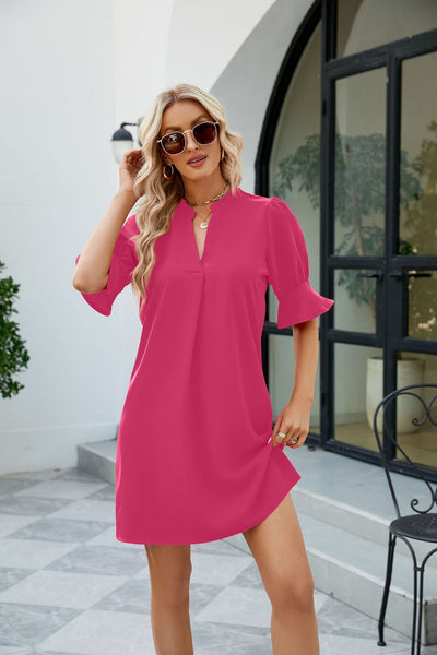 Ayla - Sommerliches Minikleid mit V-Ausschnitt und Rüschen