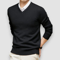 Hugo | V-neck Knit Sweater – Schwarz