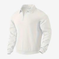 Cédric | Premium Zip Pullover – Weiß