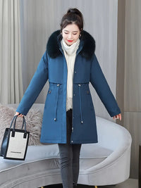 Keylis | Warm & Style – Parka-Jacke mit Kordelzug – Marine