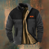 Leonardo – Lässige Fleece Jacke – Schwarz