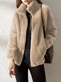 Paula | Stylische Winterjacke Damen mit Reißverschluss – Khaki
