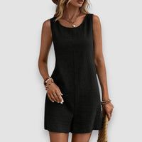 Gina | Rückenfreier Jumpsuit – Schwarz
