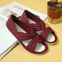 Beatrice | Orthopädische Sandalen mit stylischer Schleife – Rot