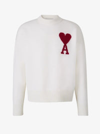 Heidi-Mode | Herz gestickter Pullover – Weiß