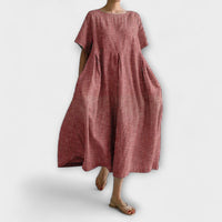 Nurhan - Lässiges Langkleid – Rot