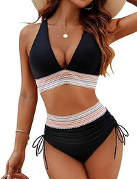 Robyn – Hochgeschnittene Bikinis mit Trendigem Design – Schwarz