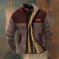 Alban® | Lässige Fleece Jacke – Rot