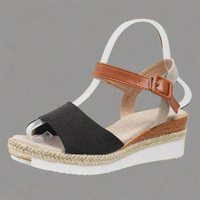 Almuth | Bequeme Wedge Sandalen für Damen – Eleganter Sommerlook – Schwarz